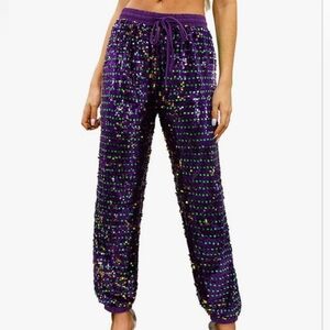 Sequin Purple Pants
